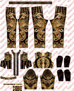 华丽古风护具套装展示