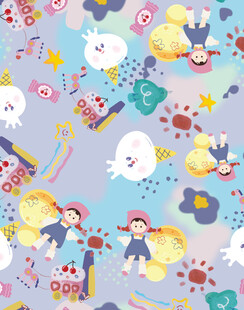 梦幻卡通图案背景