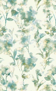 清新淡绿花卉图案背景