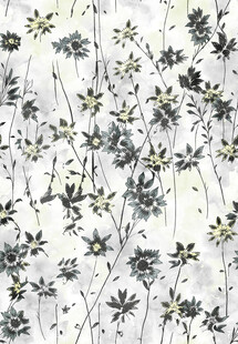 黑白花卉图案纹理背景