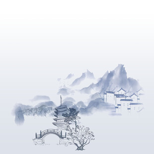 水墨山水意境图