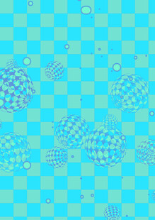 蓝色透明气泡图案背景