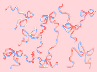 多彩丝带抽象图案