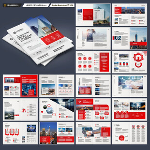 红色企业宣传册