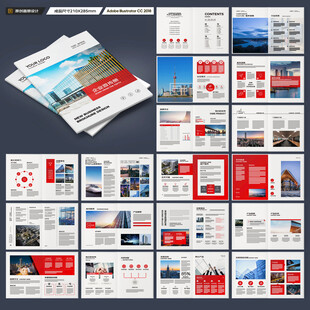 红色企业宣传册