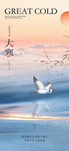 大寒节气海报