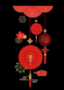 中式新春装饰元素集合