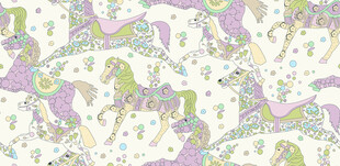 卡通马无缝图案