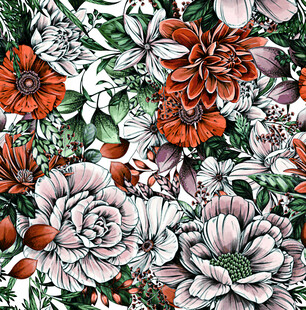 花卉图案 多彩绽放的美丽