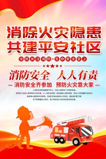 社区消防海报