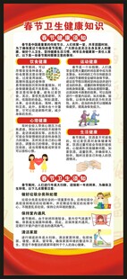 春节健康教育知识展架