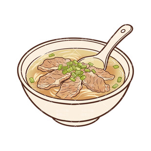 一碗羊肉汤插画