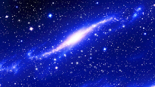 梦幻蓝色星系星空图