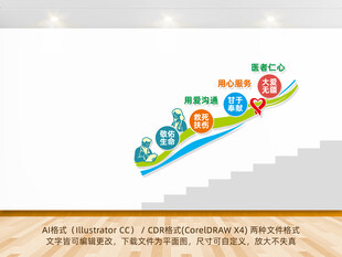 医院楼梯文化墙
