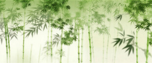 新中式水墨竹子背景墙