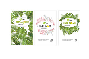 植物面膜包装设计图