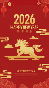 2026马年喜庆新年背景图