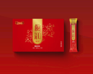 喜庆红色包装礼盒设计