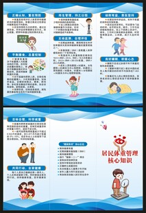 居民体重管理核心知识三折页