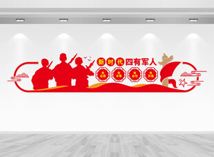 四有军人文化墙