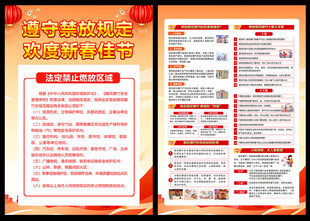 禁止燃放烟花爆竹宣传单