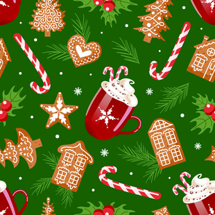 圣诞主题节日装饰图案