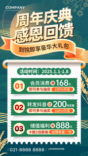 周年庆典感恩回馈活动海报