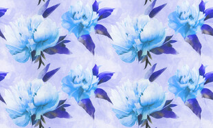 蓝色花卉图案背景