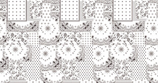 花卉几何图案无缝背景图