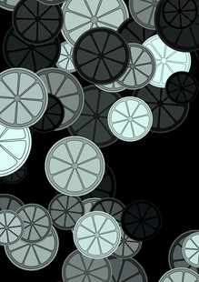 黑白几何圆形图案纹理