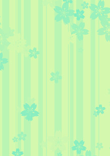 淡绿底带蓝花条纹图案