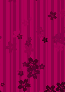 玫红色花朵条纹背景图