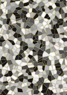 黑白几何马赛克瓷砖纹理