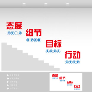 企业励志楼梯文化墙