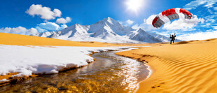 雪山沙漠