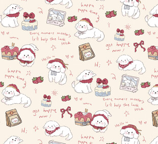 可爱雪人圣诞主题图案