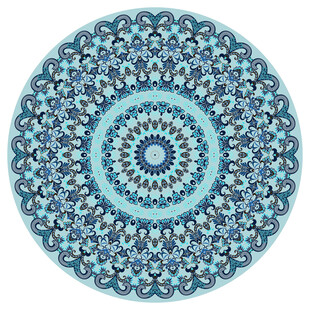 圆形花纹壁纸墙纸家纺窗帘图案