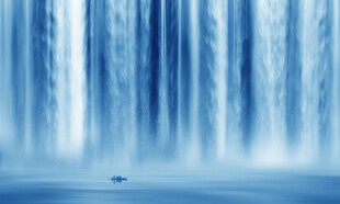 高山流水瀑布山水幕墙