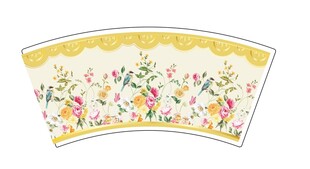 花卉装饰弧形图案