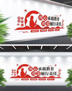 四有好老师学校文化墙