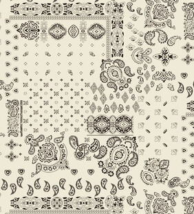 复古花纹图案设计素材