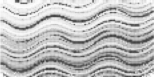 黑白波浪圆点弯曲镂空板