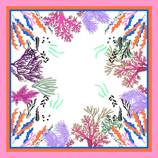 多彩珊瑚图案装饰画