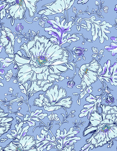 淡蓝色花卉图案纹理