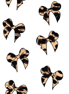 豹纹蝴蝶结图案设计