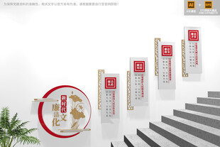 廉洁楼梯文化墙