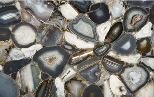 多彩玛瑙碎石特写