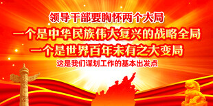 领导干部要胸怀两个大局党建展板