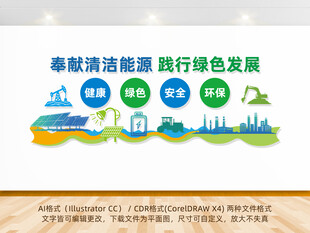 清洁能源绿色发展环保宣传墙