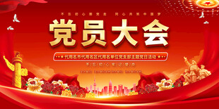 党员大会背景